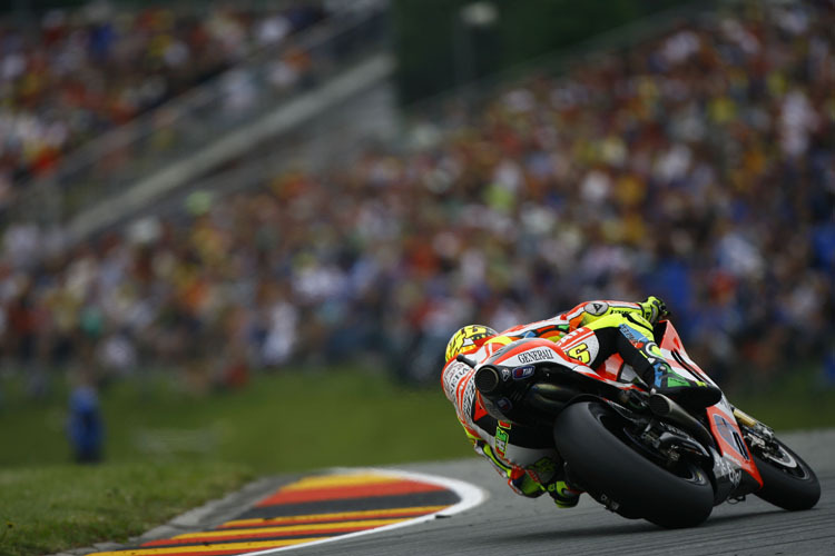 Valentino Rossi fährt auch 2102 auf dem Sachsenring