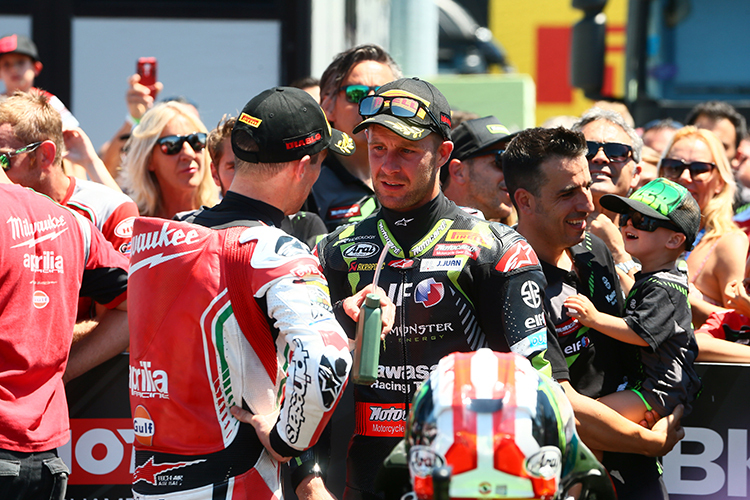 Eugene Laverty (li.) und Jonathan Rea