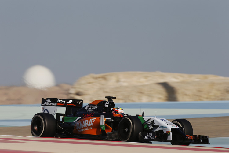Keiner war in der Wüste von Sakhir heute schneller als Sergio Pérez (Force India)