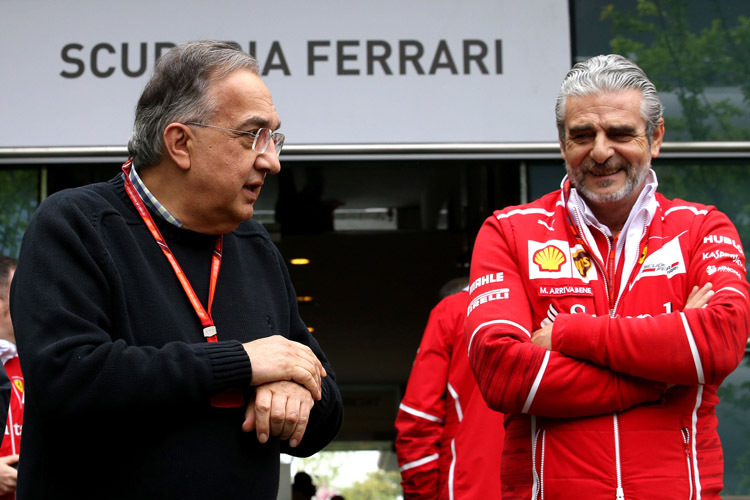 Ferrari-Präsident Sergio Marchionne und Teamchef Maurizio Arrivabene