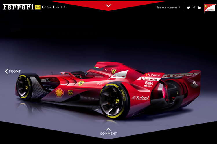 Die Designstudie von Ferrari von hinten