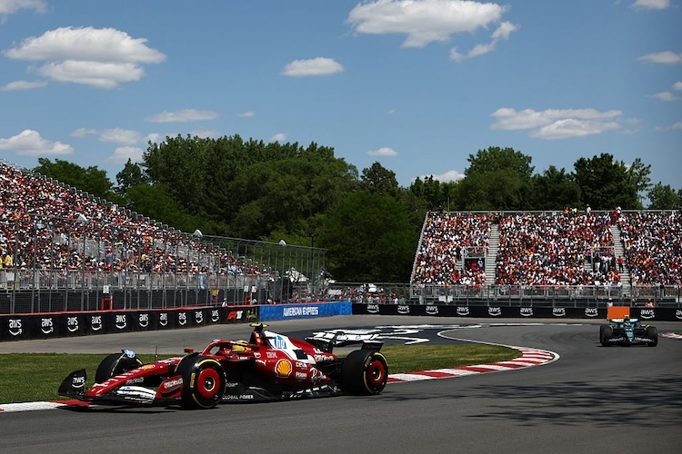 Lewis Hamilton im Ferrari unterwegs in Kanada