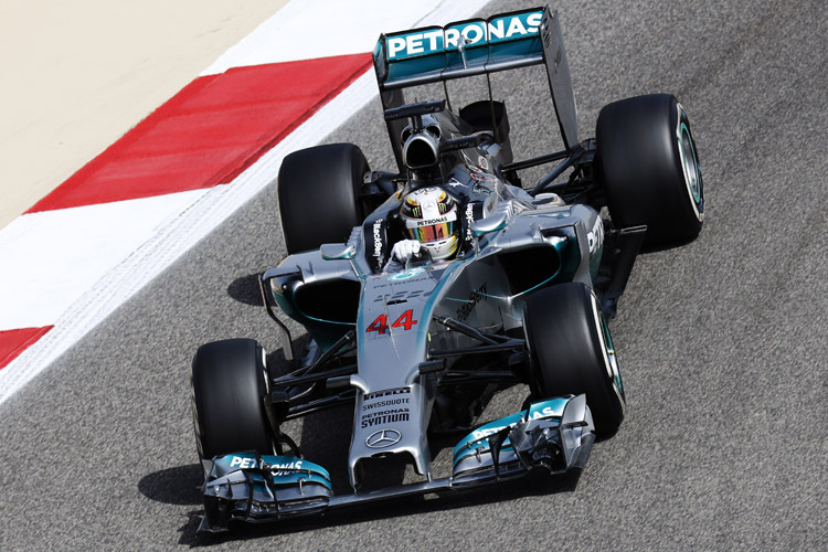 Im Gegensatz zu seinem Teamkollegen Nico Rosberg hatte Silberpfeil-Pilot Lewis Hamilton keine technischen Probleme zu beklagen