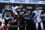 Sykes (li.) und Melandri (re.) möchten Biaggi zurück