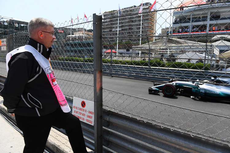 Ross Brawn und Lewis Hamilton in Monaco 2017