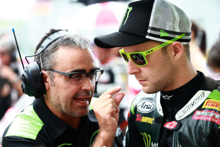 Pere Riba (li) und Jonathan Rea wurden 2015 Superbike-Weltmeister