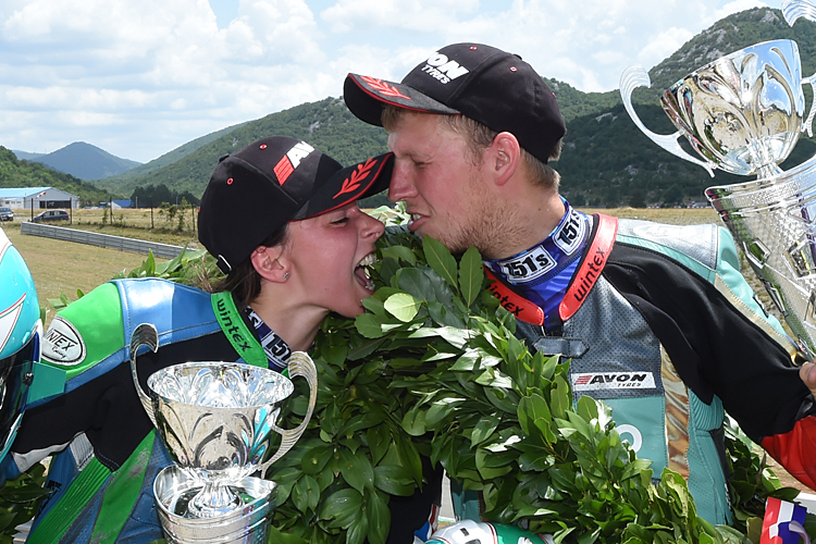 Die Seitenwagen-Weltmeister 2022 Emmanuelle Clément und Todd Ellis