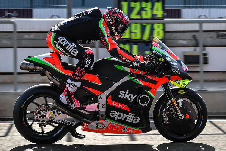 Aleix Espargaró beim Verlassen der Box in Doha