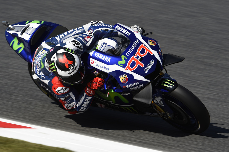 Jorge Lorenzo auf der Yamaha M1 in Barcelona