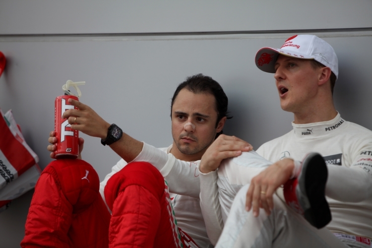 Massa und Kumpel Schumi in Malaysia.