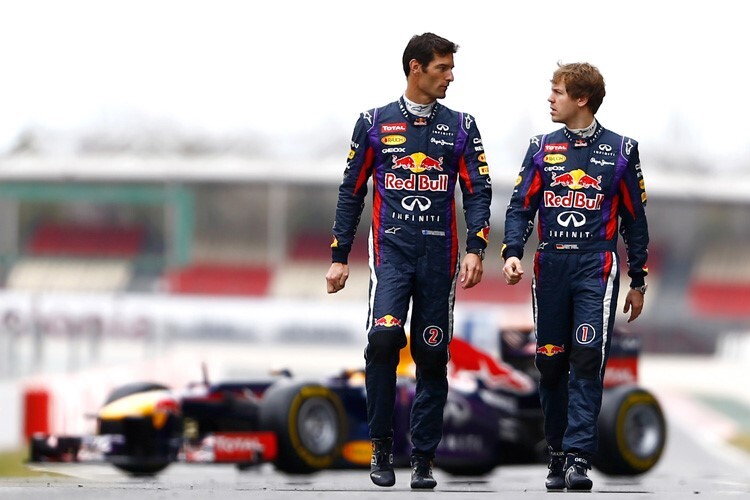 Mark Webber und Sebastian Vettel bei Red Bull Racing