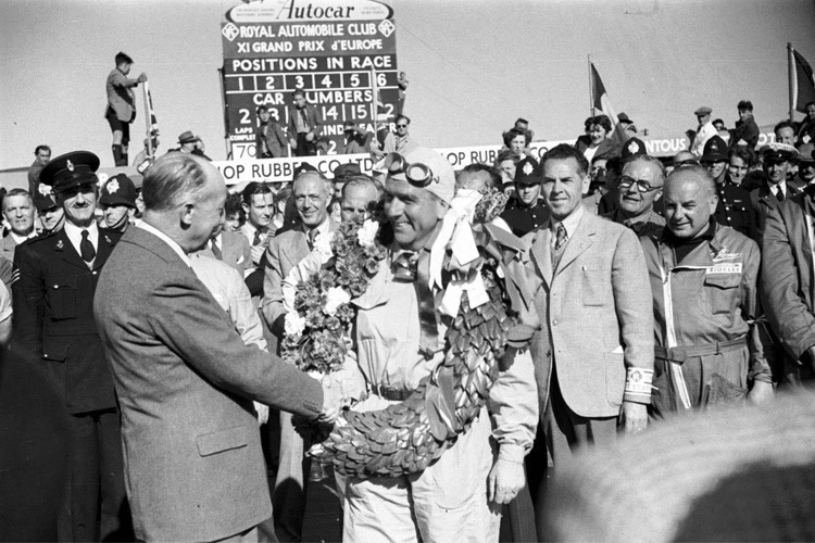 Giuseppe Farina gewinnt den ersten Formel-1-WM-Lauf in Silverstone 1950