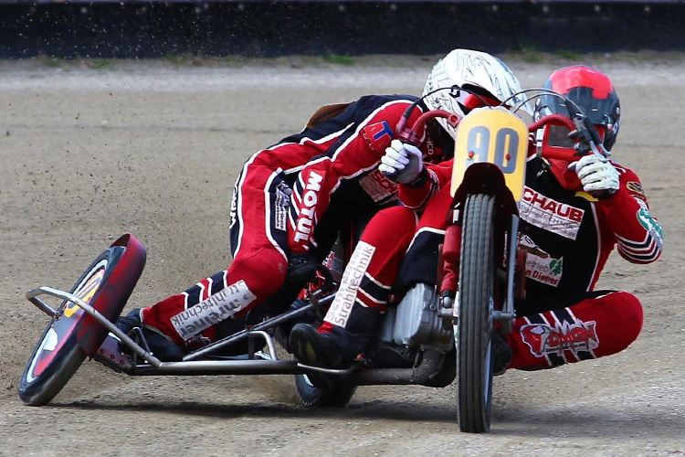 Manuel Meier und Lena Siebert beim Test in Haunstetten