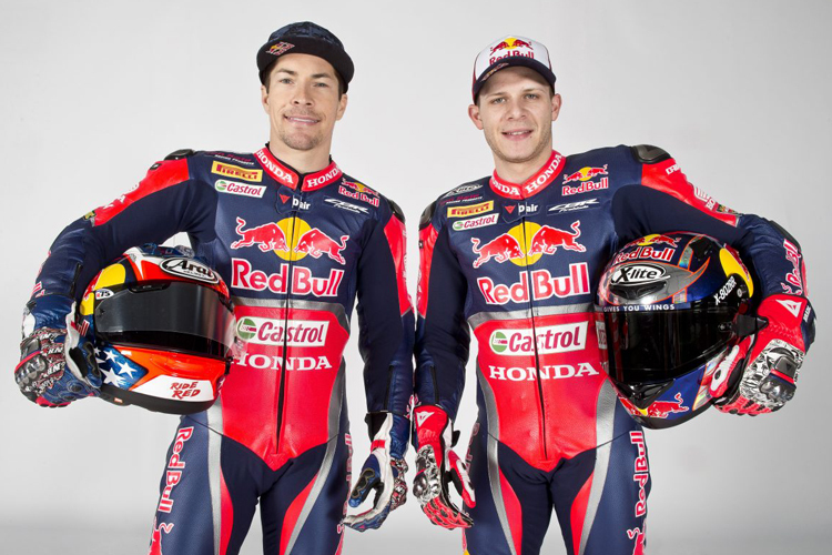 Das ursprüngliche Fahrer-Duo von Red Bull Honda: Nicky Hayden (li.) und Stefan Bradl
