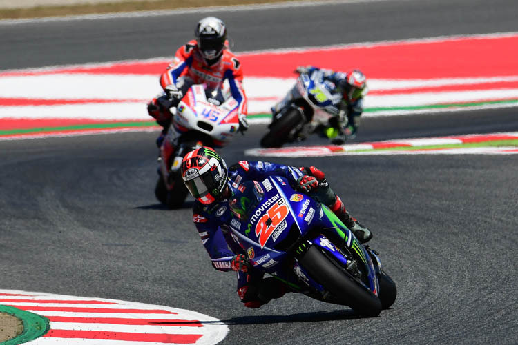 Ein Jammer: Maverick Viñales im Rennen vor Redding und Baz