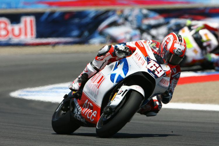 Nicky Hayden 2009 im speziellen Laguna Seca-Design