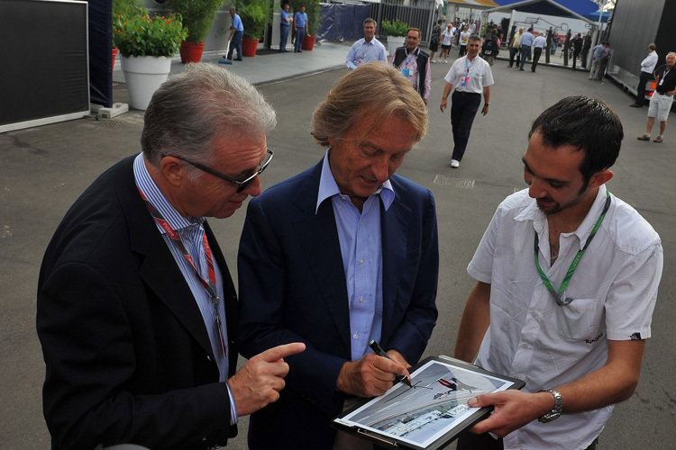 Piero Ferrari, Luca Montezemolo und ein Autogrammjäger