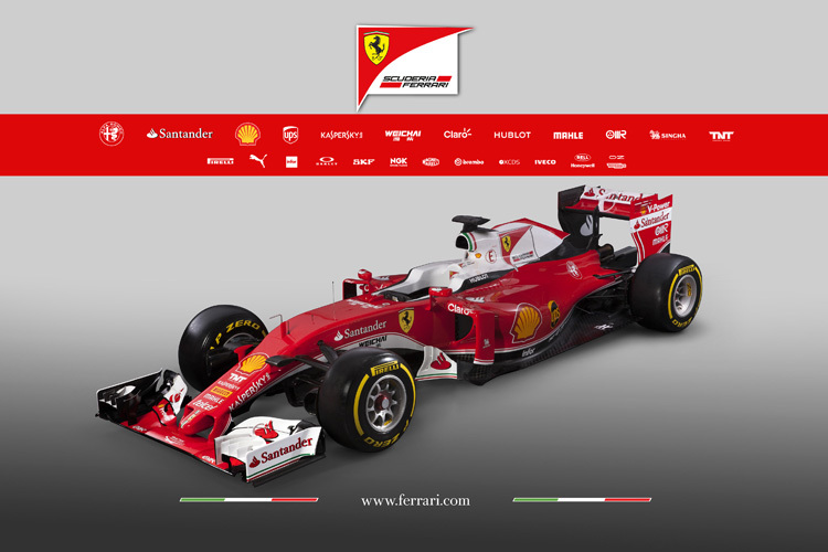 Der neue Ferrari SF16-H von Sebastian Vettel und Kimi Räikkönen