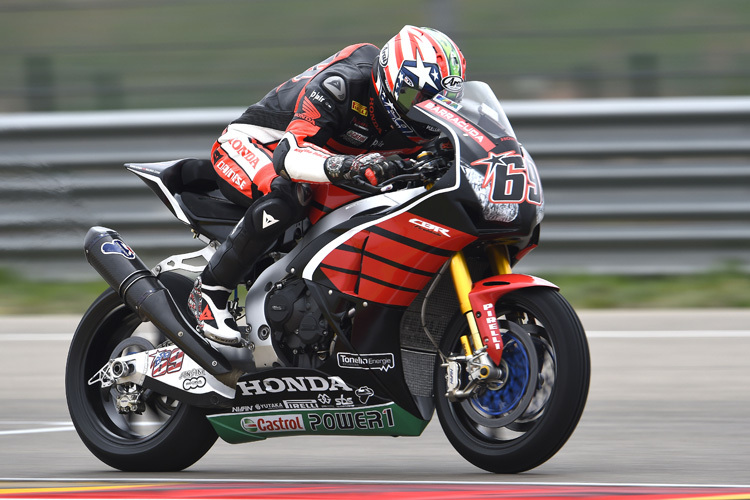Nicky Hayden in seiner ersten Runde mit dem Honda-Superbike