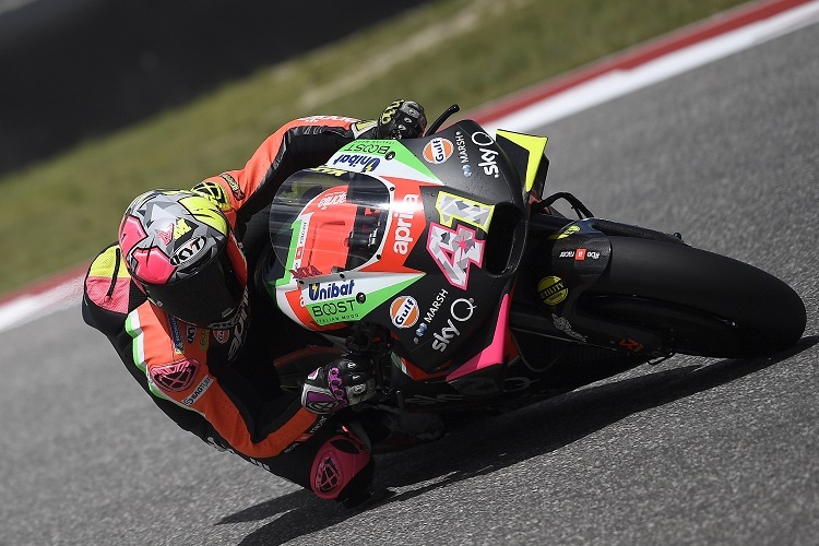 Aleix Espargaró testet am Montag auf dem COTA