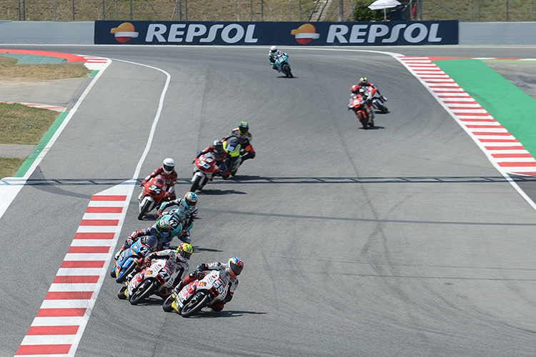 Das Moto3-Feld in Barcelona