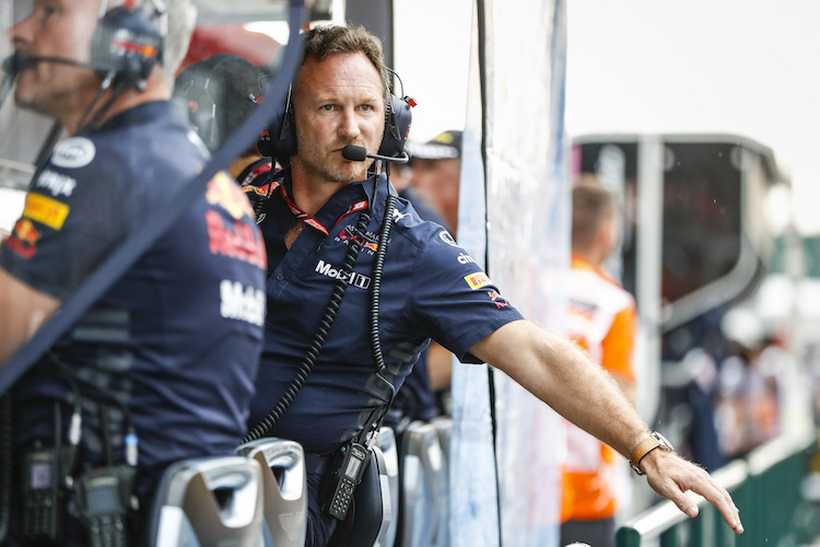 So wie 2018 wird Christian Horner vielleicht auch heute prüfen, ob es schon regnet