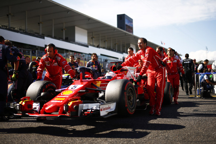 Sebastian Vettel kam in Japan nicht sehr weit