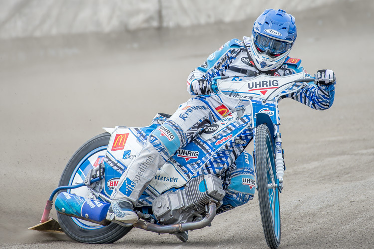 Max Dilger trainiert an diesem Wochenende auf zwei Speedwaybahnen