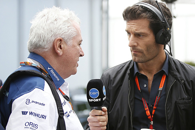 Pat Symonds mit Mark Webber