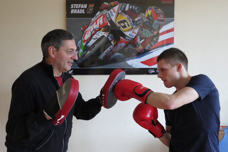 Trainer Egon Gulich mit Stefan Btradl