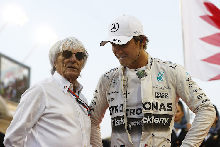 Bernie Ecclestone mit Nico Rosberg