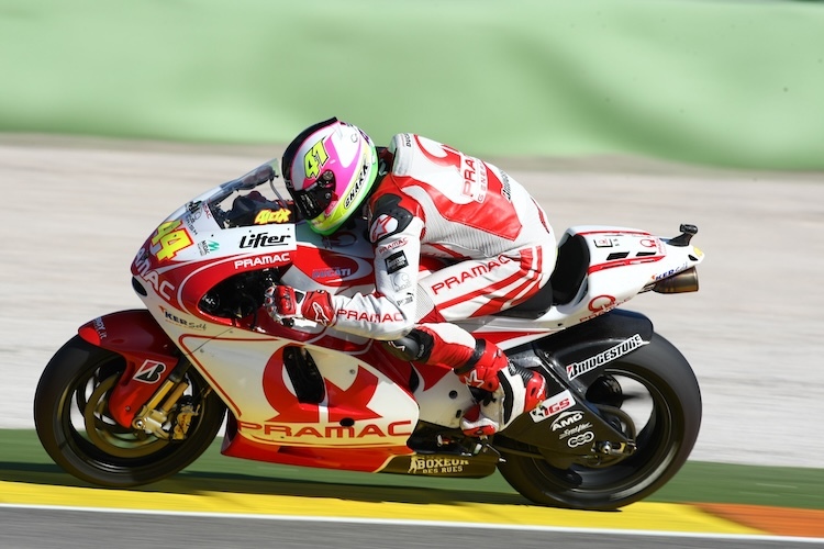 Fahrversuche in der Königsklasse: 2009 und 2010 erster Eintritt in die MotoGP für Pramac Racing auf Ducati