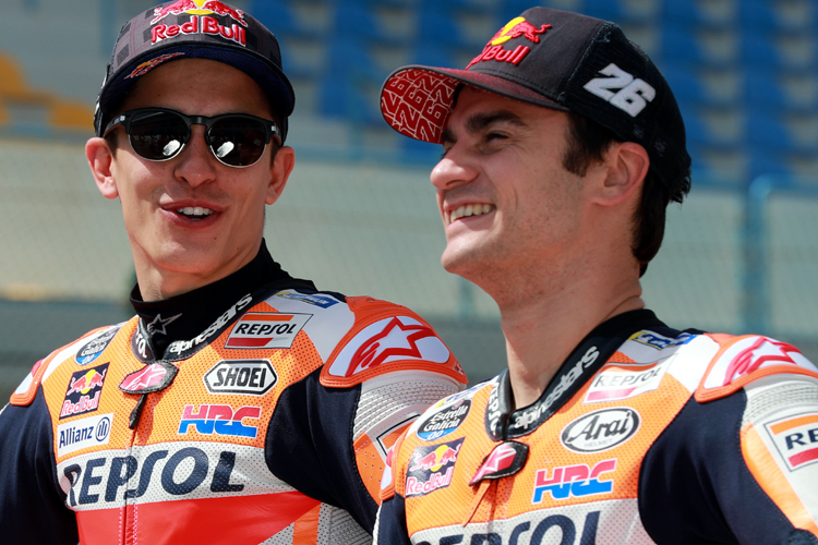 Die Honda-Piloten Marc Márquez und Daniel Pedrosa (rechts)