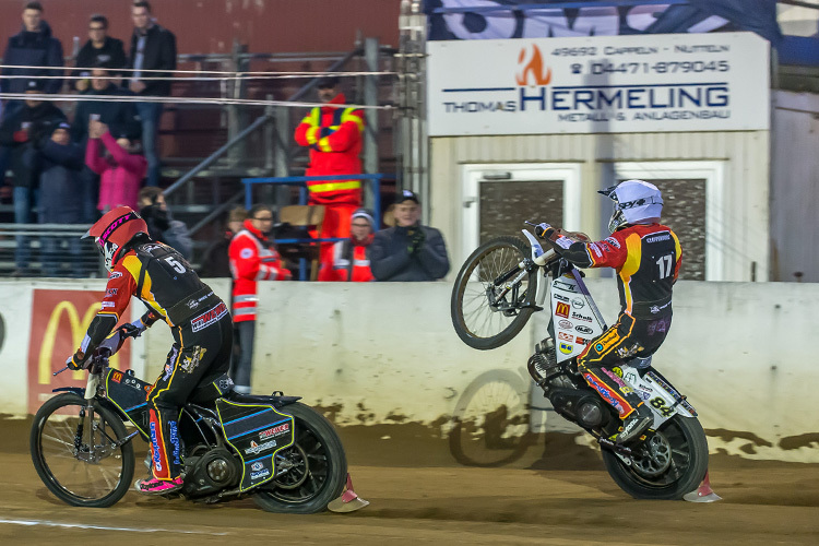 Martin Smolinski (r.) war überragend beim Paar Cup in Cloppenburg, links Teamkollege René Deddens