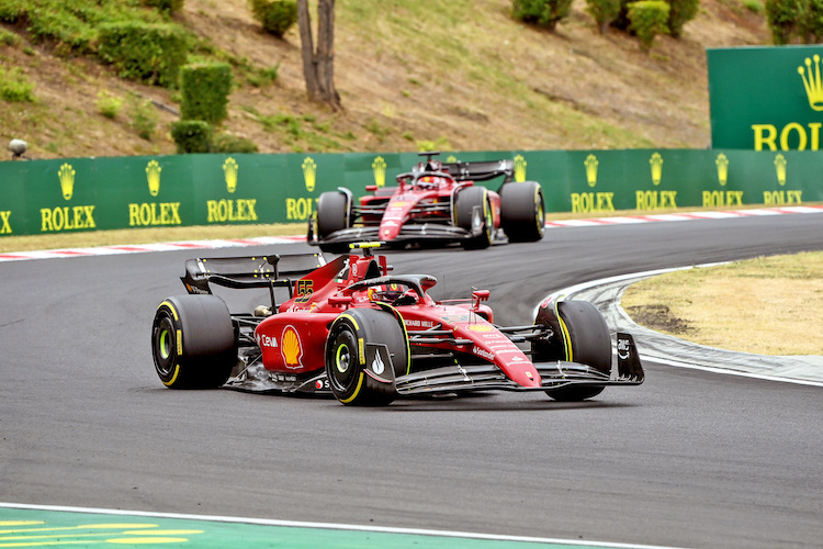 Carlos Sainz und Charles Leclerc