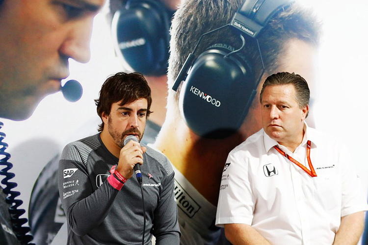 Fernando Alonso und Zak Brown