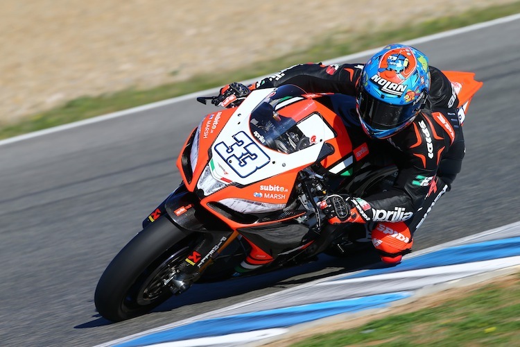 Marco Melandri mit der Aprilia RSV4