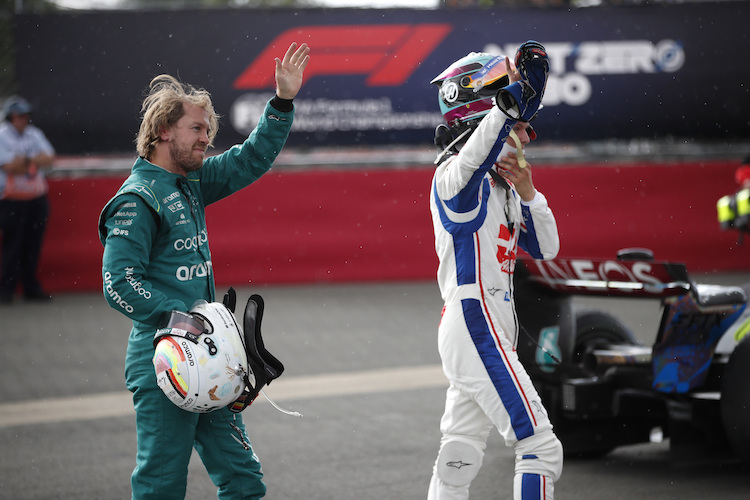 Sebastian Vettel und Mick Schumacher