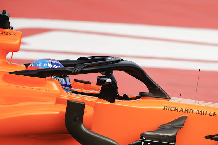 Der Halo am McLaren von Fernando Alonso
