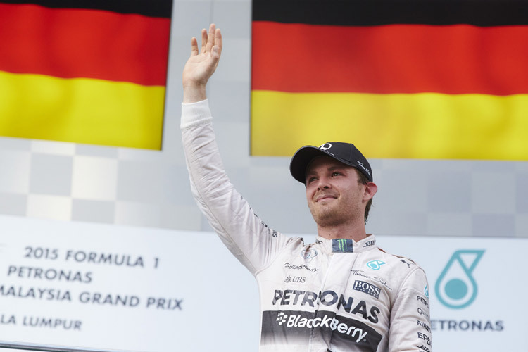 Nico Rosberg landete in Malaysia nur auf Platz 3