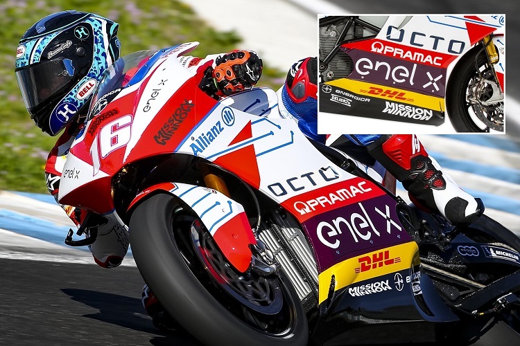 «Mission Winnow» wirbt auf den MotoE-Bikes von Octo Pramac