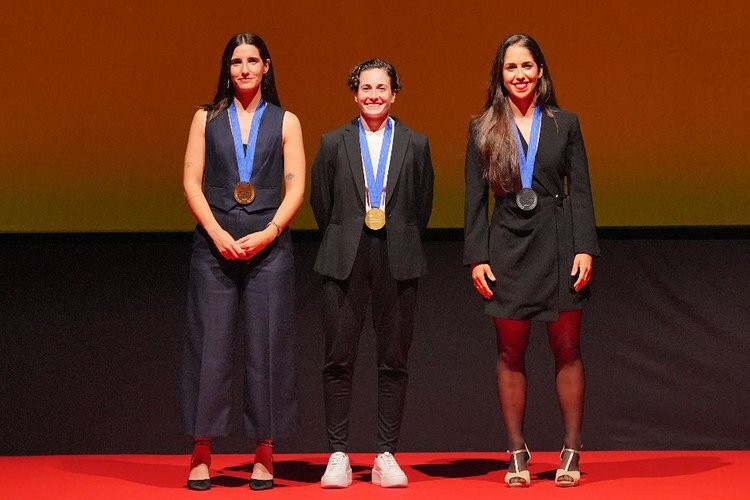 Die Top-3 der WorldWCR: Sara Sanchez (511 Terra&Vita Racing Team), Ana Carrasco (Evan Bros Racing Yamaha Team), Maria Herrera (Klint Forward Factory Team)