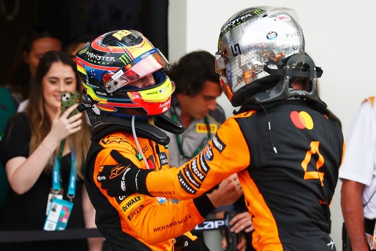 Oscar Piastri und Lando Norris kamen im Miami-GP mehr als eine halbe Minute vor dem Rest des Feldes ins Ziel