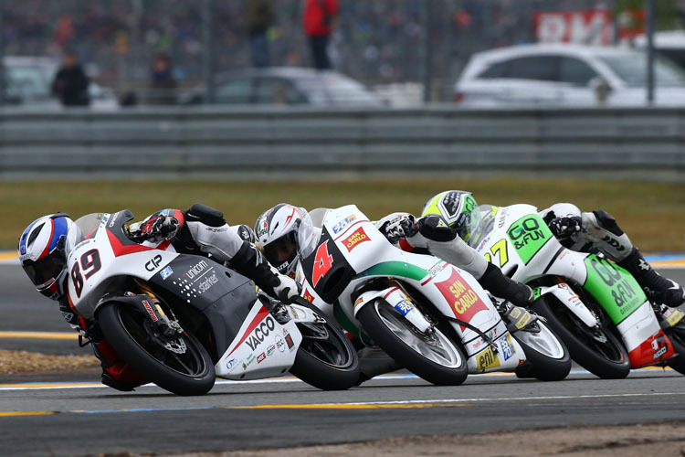 Alan Techer (89) kämpfte im hinteren Teil des Moto3-Feldes