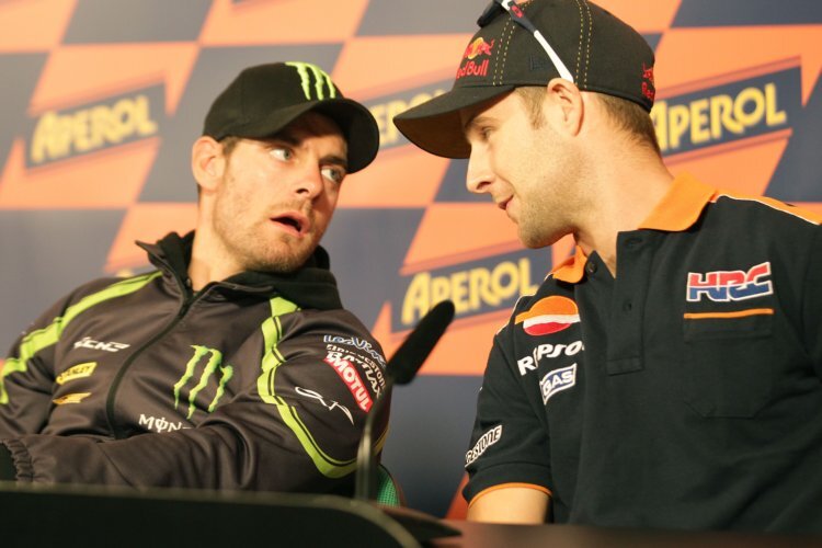 Cal Crutchlow und Jonathan Rea fuhren 2012 beim Misano-GP gegeneinander 