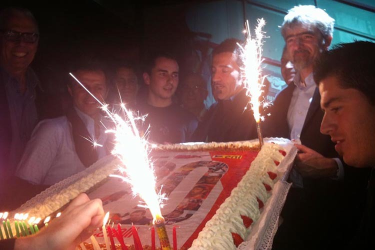 Max Biaggi feierte mit Freunden