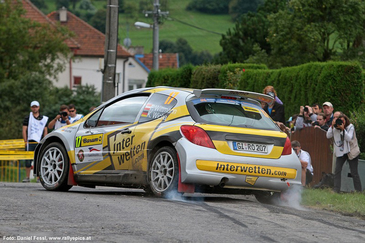 Wittmann im Romo-Peugeot bei der Rallye Barum