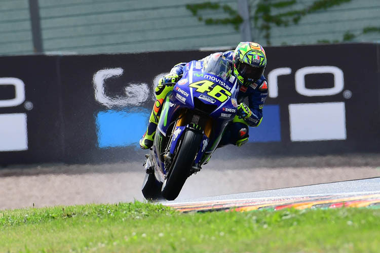 Valentino Rossi im Regen: 9. Startplatz