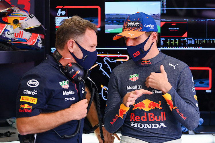 Christian Horner und Max Verstappen