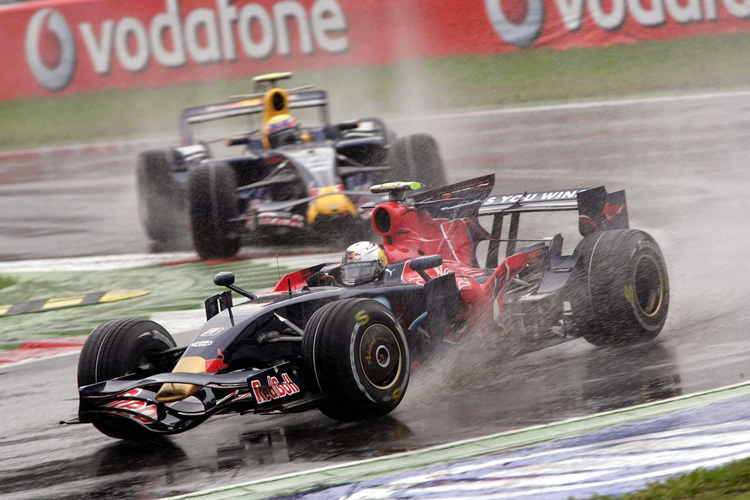 Sebastian Vettel in Monza 2008 auf dem Weg zur Sensation